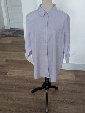 Chico's Lavender Button-Front Dress Shirt